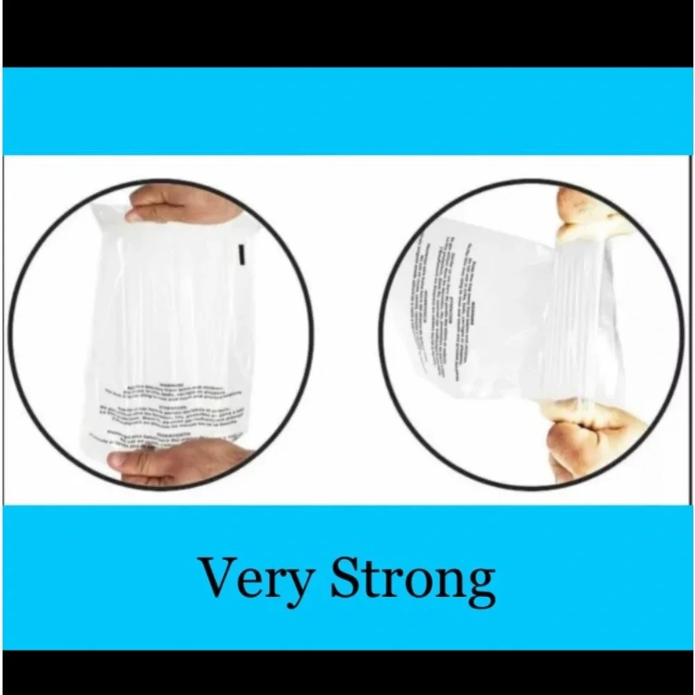 50ct~ 8x10’ Clear Poly Bags-Suffocation Label🟣🆕🟣 W/Free 50ct Thank You Stickers